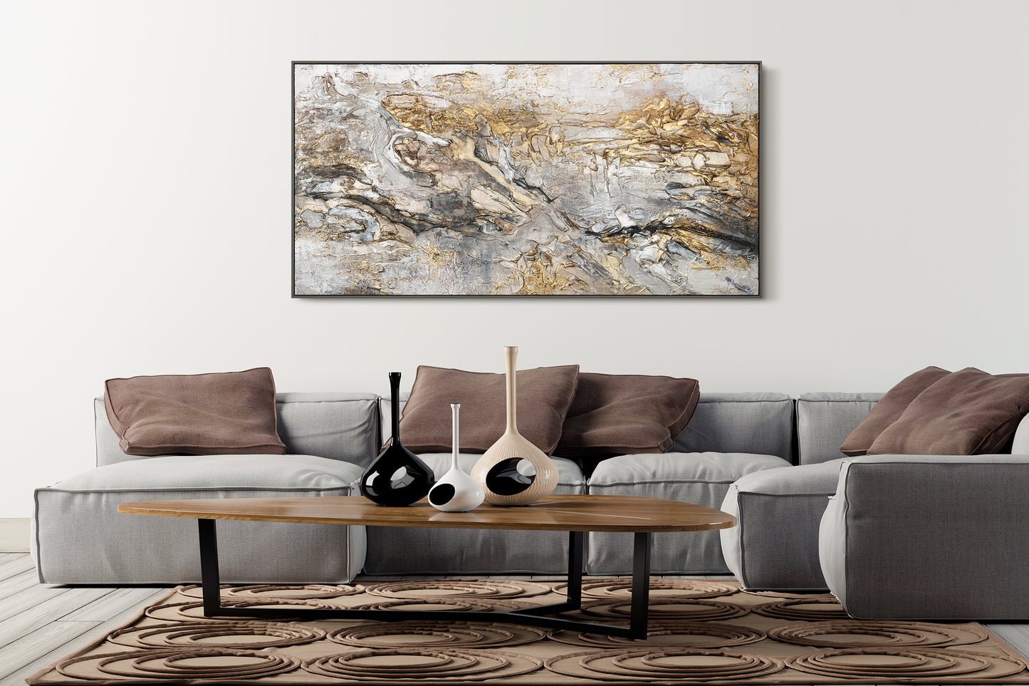 Framed canvas wall art for living room