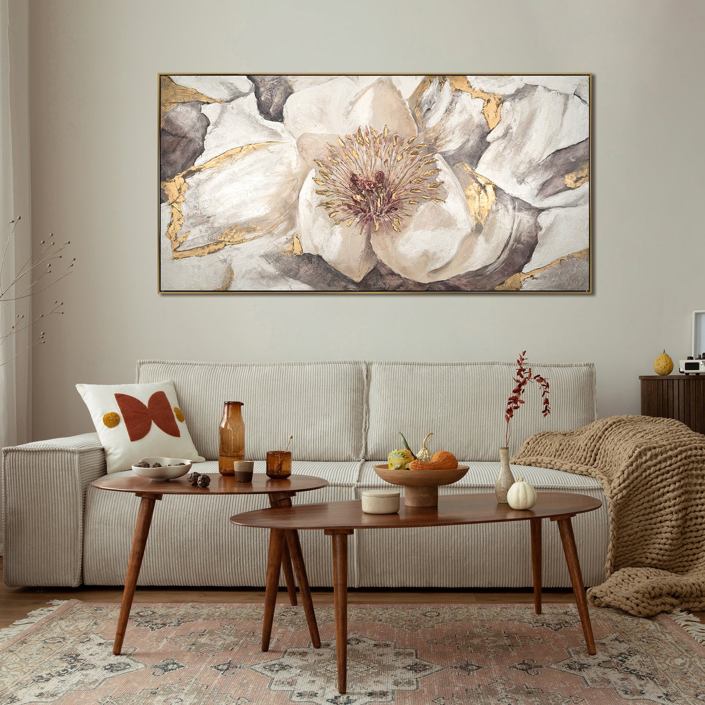 flower large wall art for living room