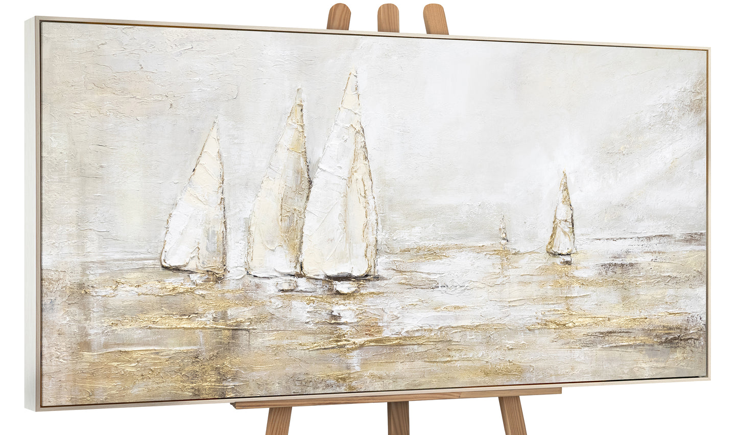 sailboats artwork with a white frame