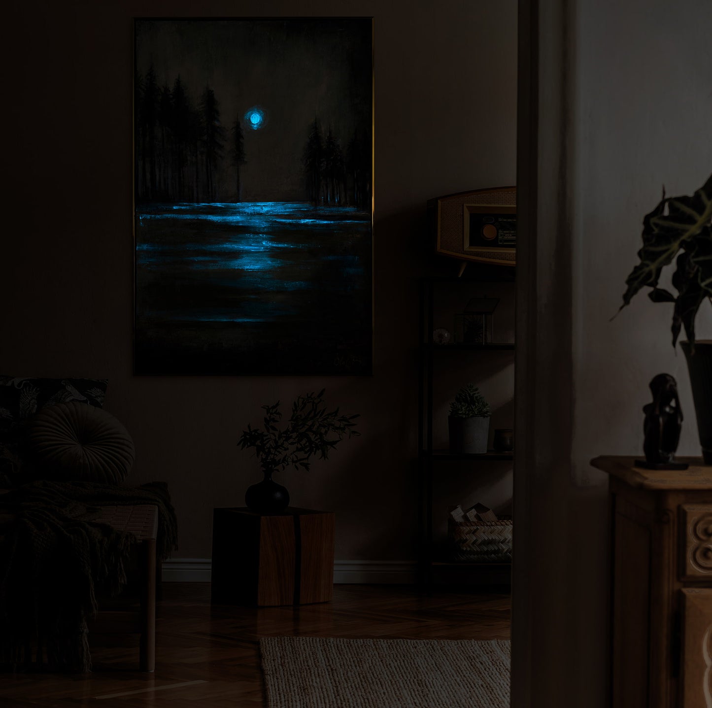 glow in the dark paint in living room