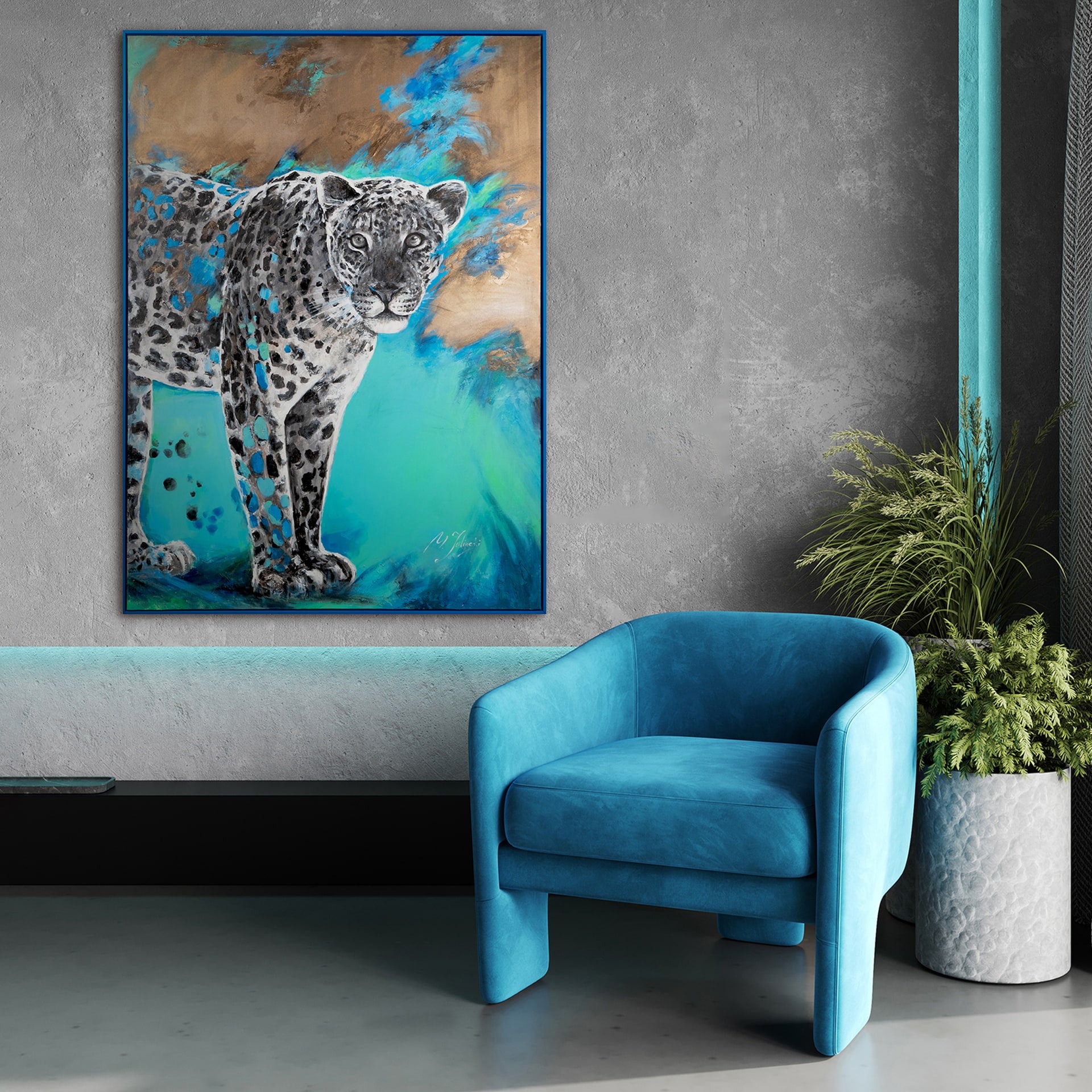 leopard unique painting for living room
