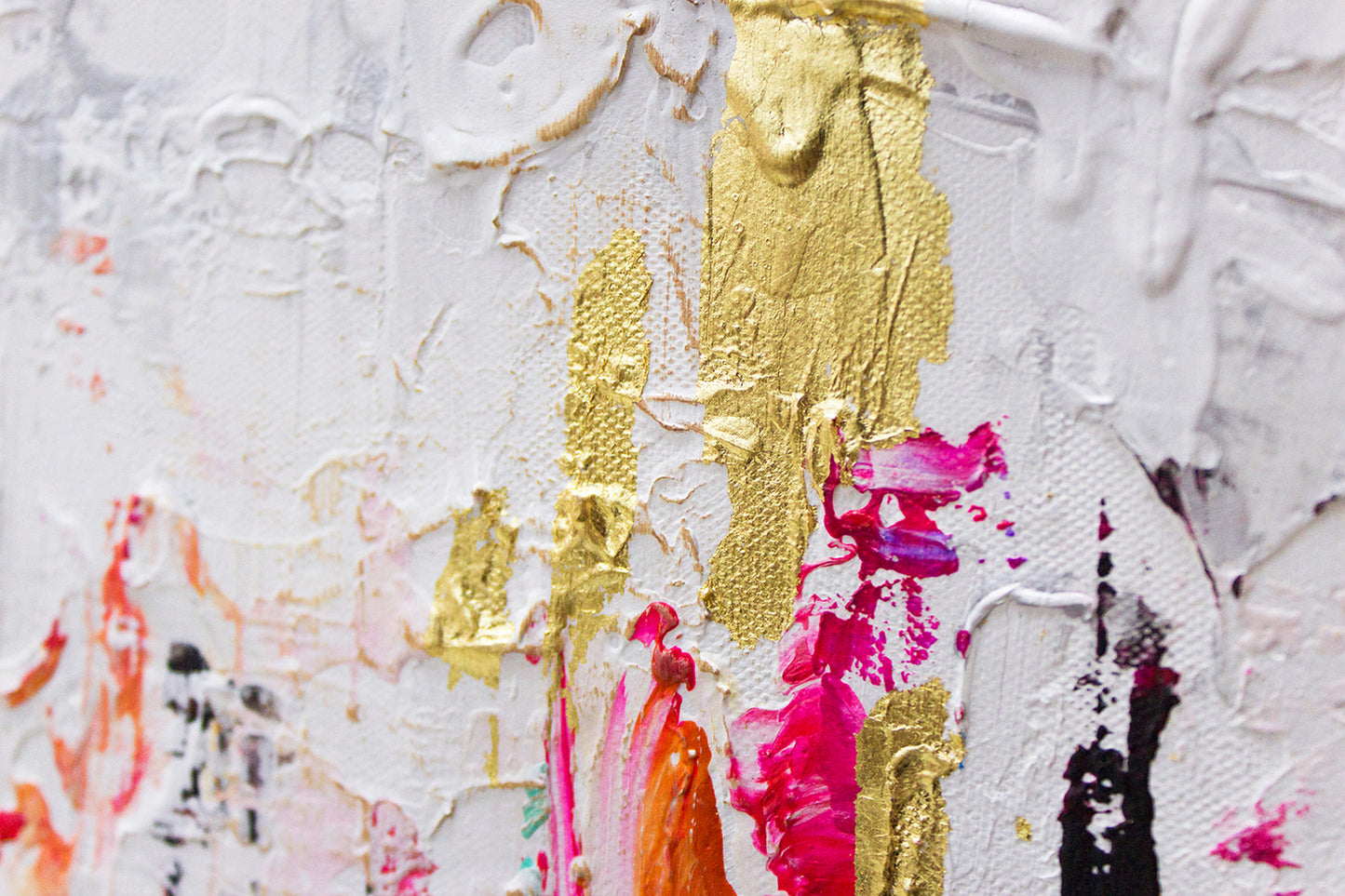 colorful splatters on acrylic texture