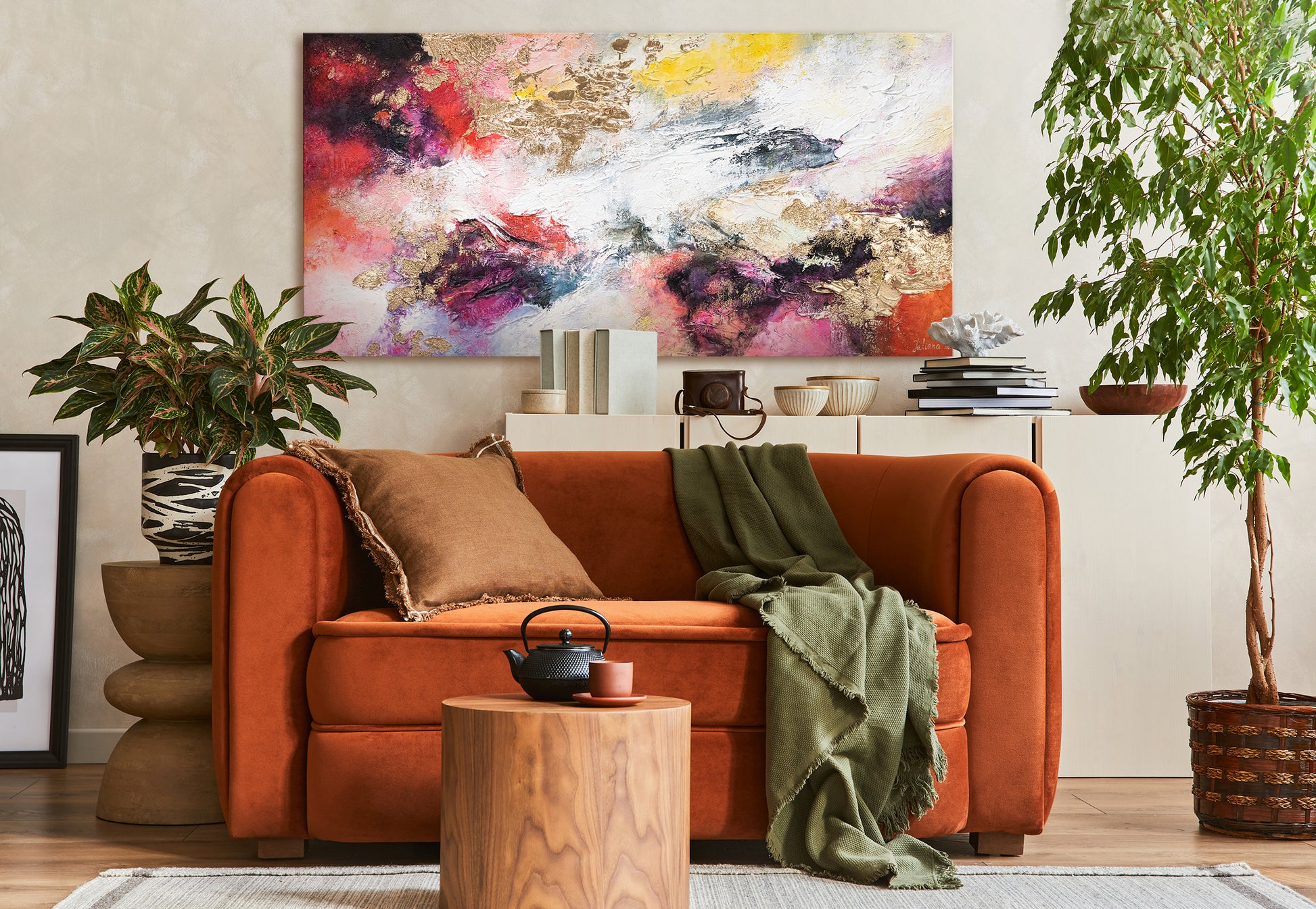 Abstract painting for living room