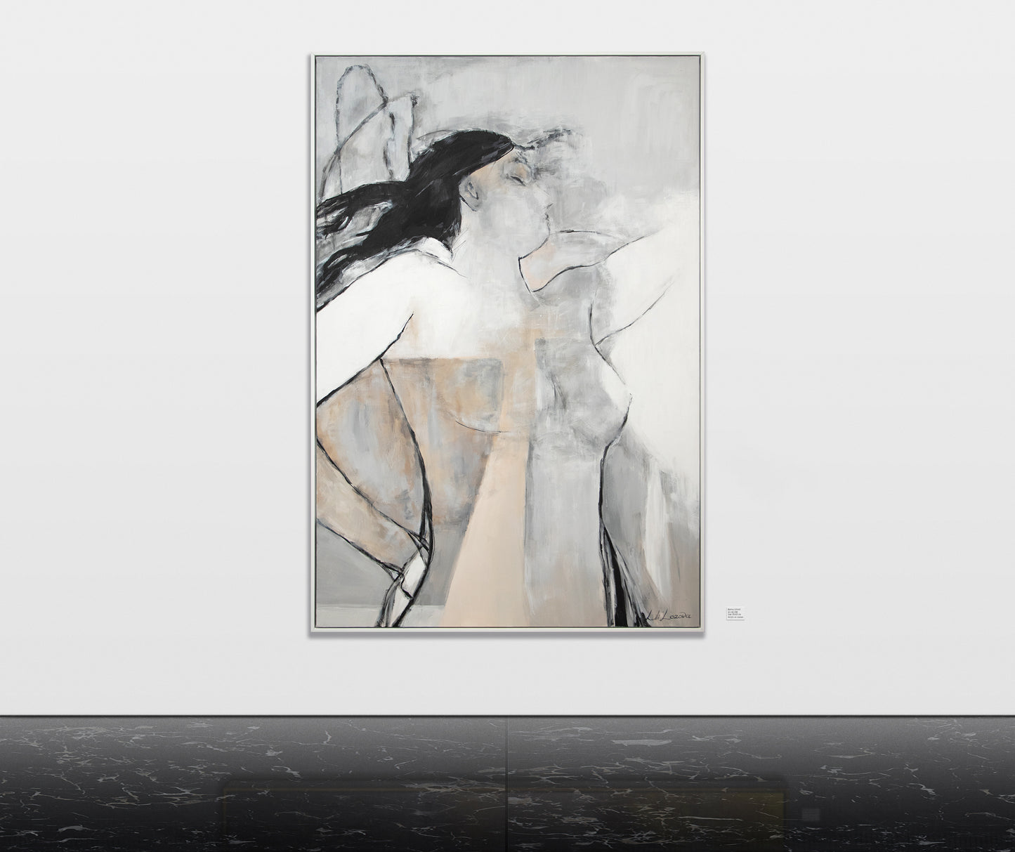 Frame acrylic woman painting 