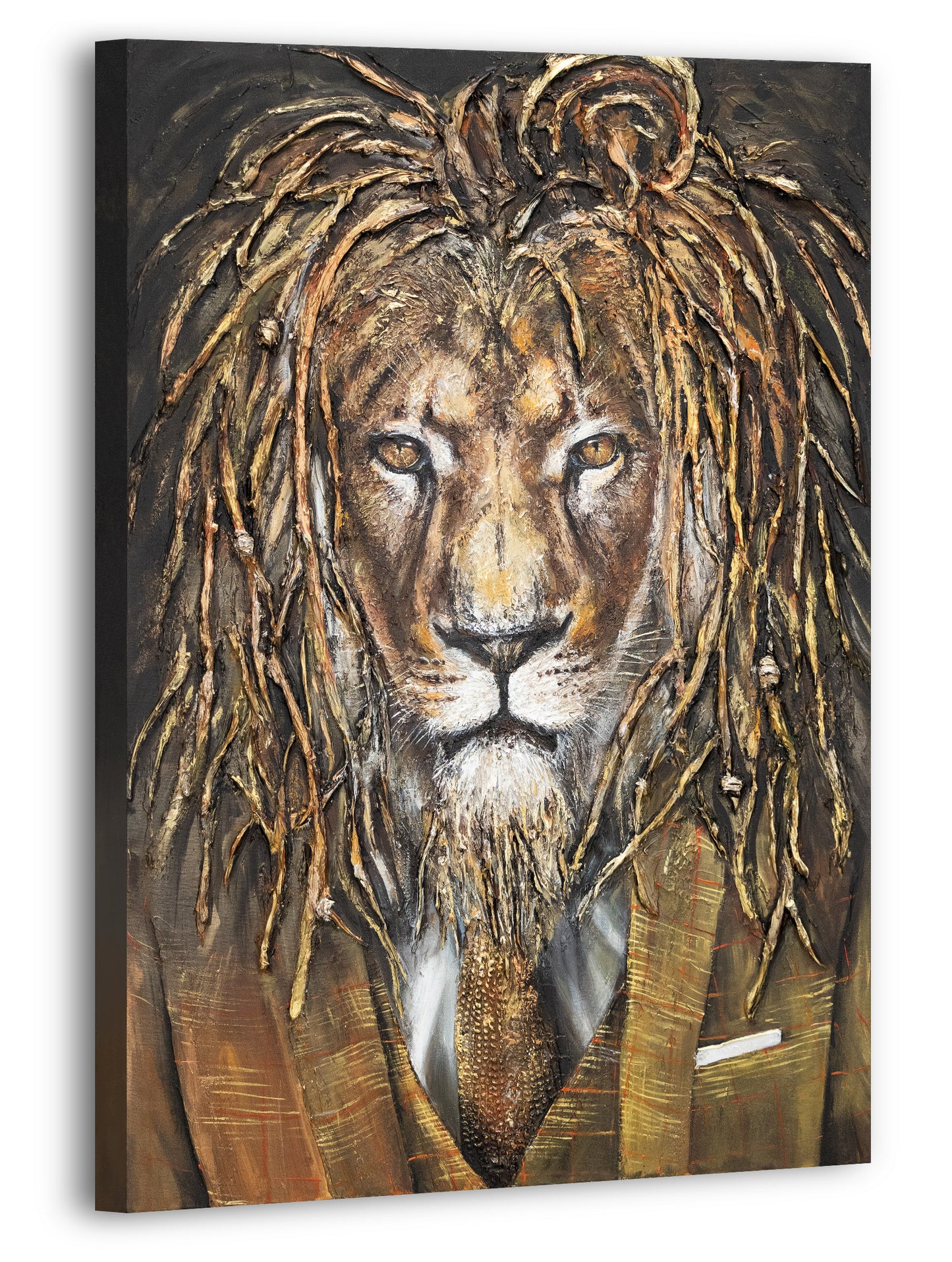 lion hand made modern acrylic paint