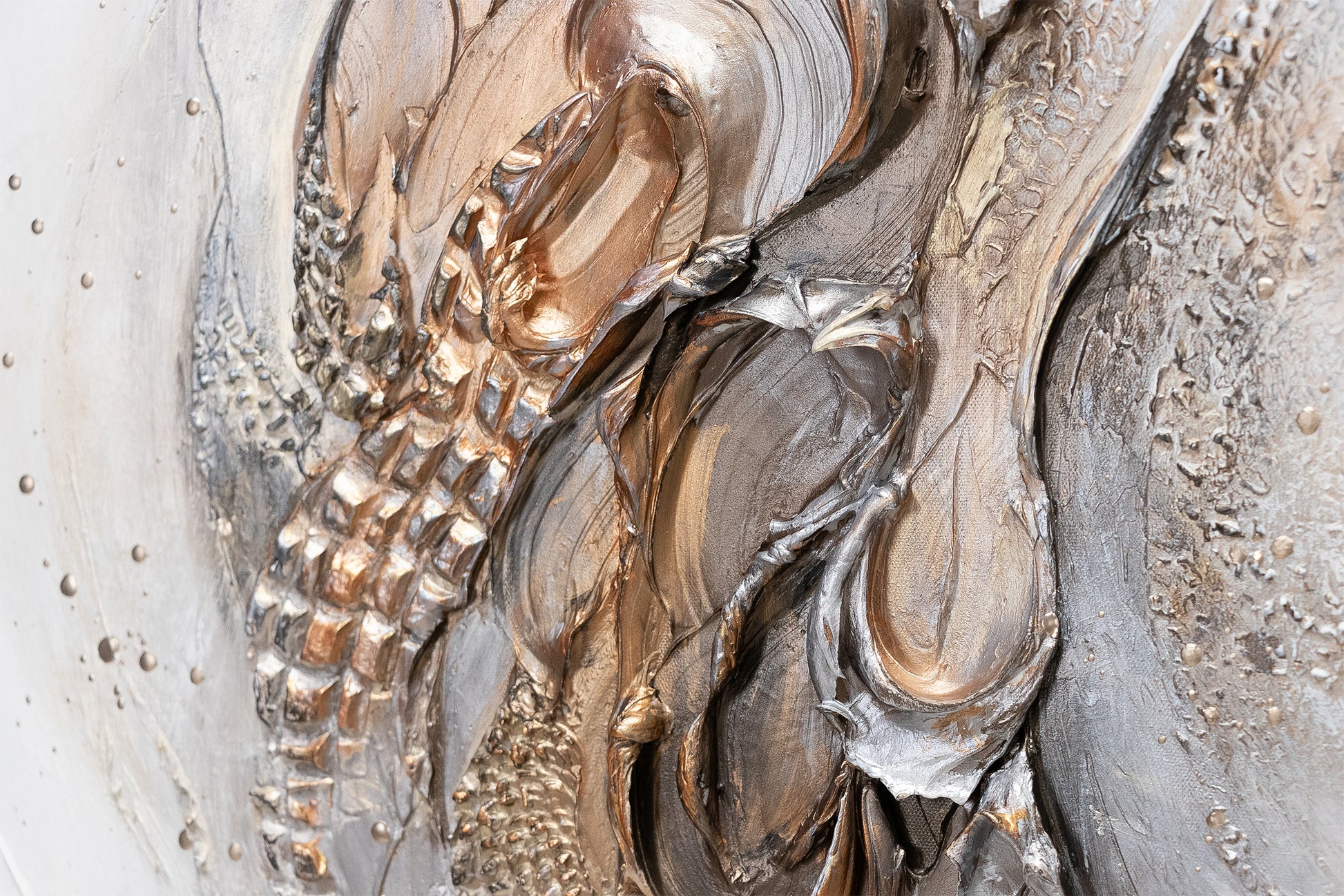 silver copper acrylic texture