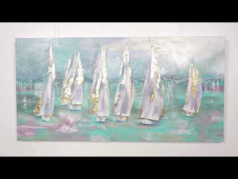 Video preview of art painting Sailboats
