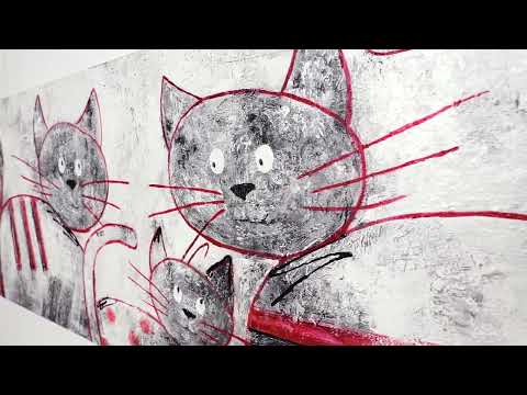 Video preview of art painting Funny Cats
