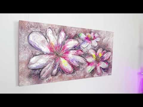 Video preview of art painting Beautiful flowers